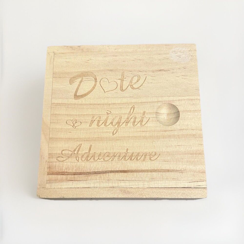 Date Night Adventure Scratch Off Date Nights Cards in Wooden Box
